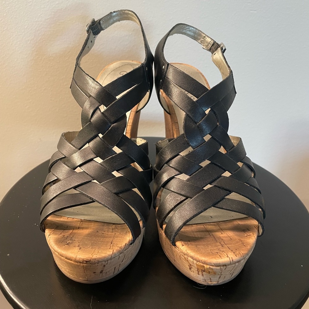 Guess Wedges in Black, size 7.5